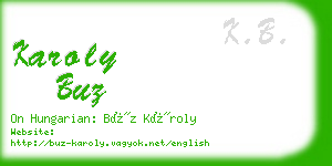 karoly buz business card